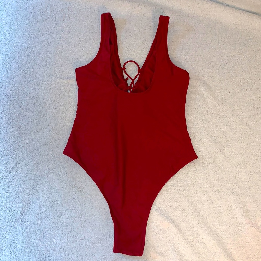 Sexy Dark Red One-Piece